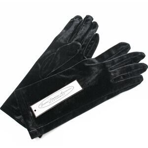 Black Velvet Wrist Length Dress Gloves Church Formal Evening Accessory – Hey Viv